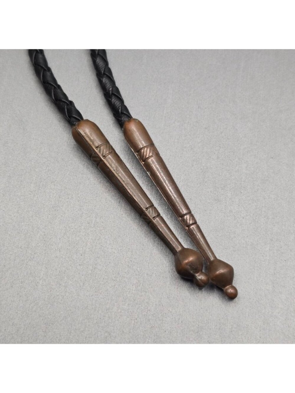 VTG Bell Trading Post Copper Faux Turquoise Birdman Bolo Tie Southwestern Boho - Picture 3 of 11